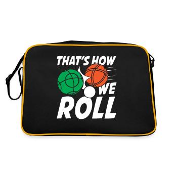 That's How We Roll - Retro Tasche - Schwarz/Gold - Hinten