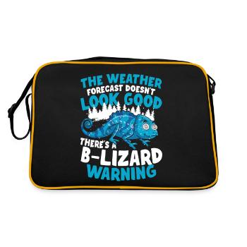 The Weather Forecast Doesn't Look Good B-Lizard - Retro Tasche - Schwarz/Gold - Hinten