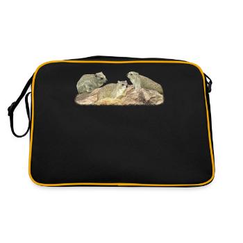 3 Klippschliefer - Wüstenschliefer - Klippdachs - Sac Retro - noir/or - Dos