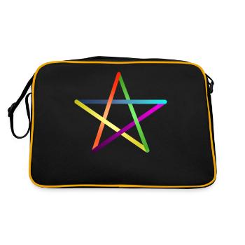 Triangles - graphics - graphic design - Retro Bag - black/gold - Back