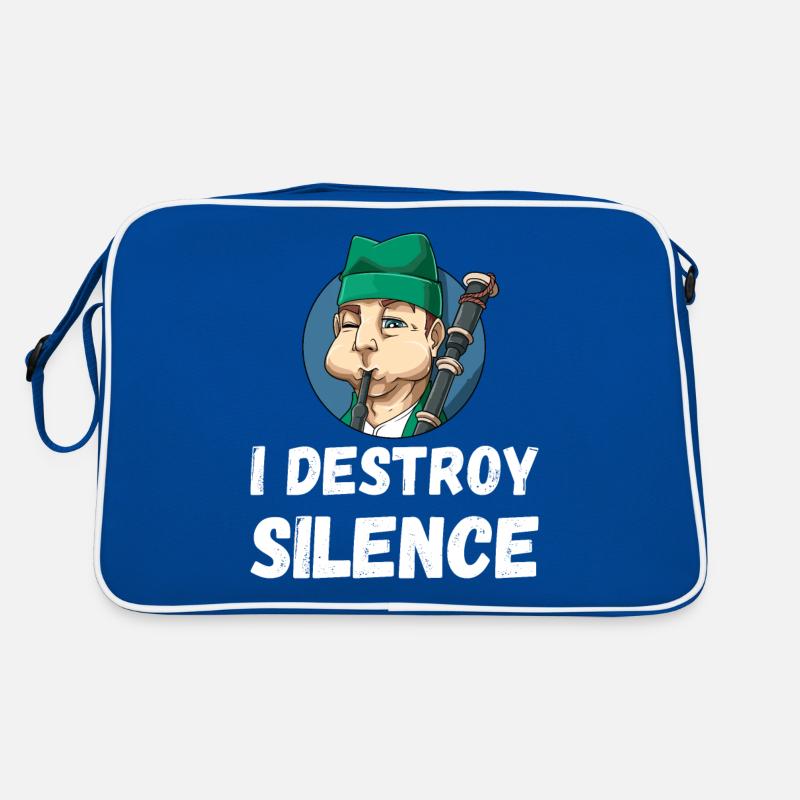 I Destroy Silence Dudelsack Retro Tasche