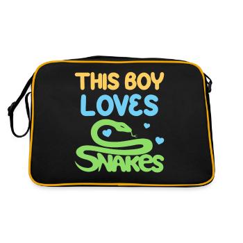 Ce garçon aime les serpents - Sac Retro - noir/or - Dos