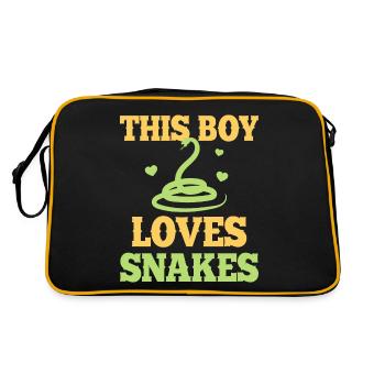 Ce garçon aime les serpents - Sac Retro - noir/or - Dos