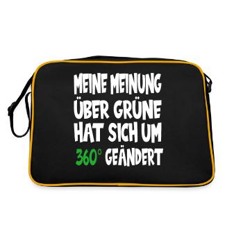 Mon opinion sur les Verts a changé à 360 degrés - Sac Retro - noir/or - Dos