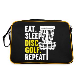 DIsc Golf Disc Golfing - Retro Bag - black/gold - Back