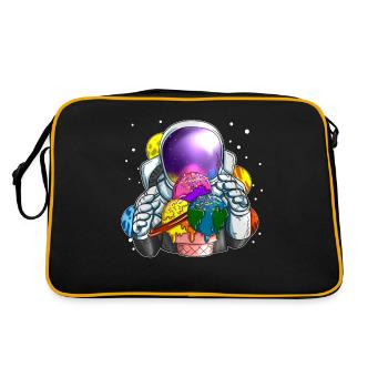 Astronaut Ice Cream Cosmonaut Ice Balls Space - Retro Bag - black/gold - Back