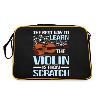 Learn The Violin Is From Scratch - Retro Tasche - Schwarz/Gold - Hinten