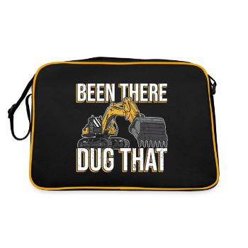Excavator Driver Digger Excavators - Retro Bag - black/gold - Back