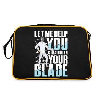 Let Me Help You Straighten Your Blade - Retro Tasche - Schwarz/Gold - Hinten