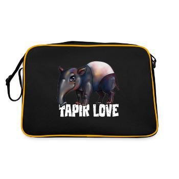 Tapir Animal Welfare Tapir Dear Tapir Lovers - Retro Bag - black/gold - Back