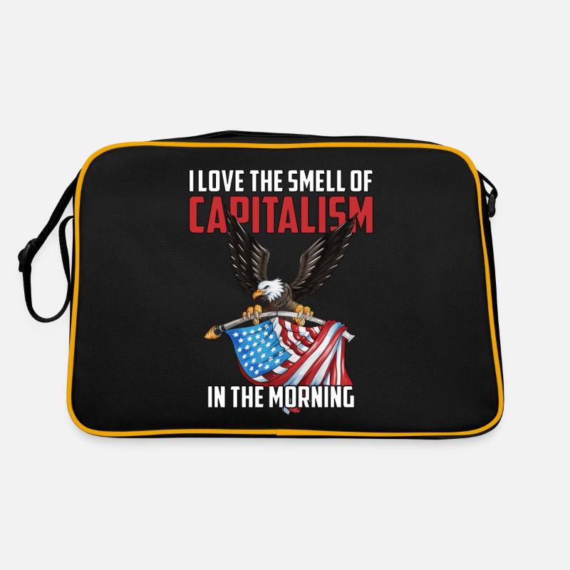 USA Flag Eagle Capital Money Assets Securities - Sac Retro - noir/or