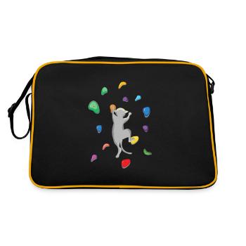 Mur d’escalade de chat domestique - Sac Retro - noir/or - Dos