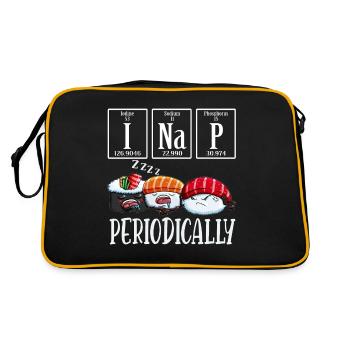 I sleep regularly chemical formula chemist saying - Retro Bag - black/gold - Back
