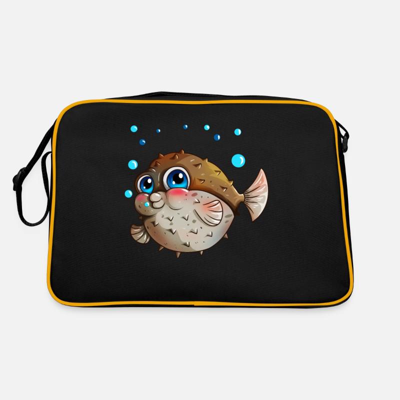 Puffer Fish avec Bubbles Angler Kids Gift Sac Retro