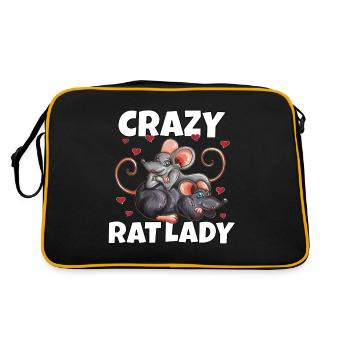 Rats amoureux de cœurs Rongeur costume de rat - Sac Retro - noir/or - Dos