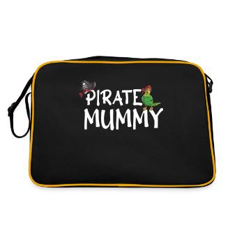 Pirate Mommy Women Girl Pirate Costume Movie Night - Retro Bag - black/gold - Back