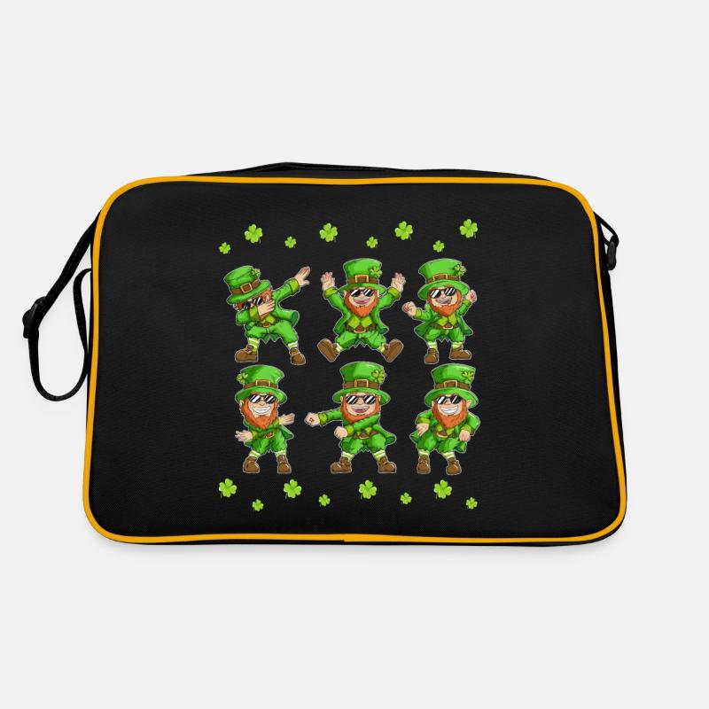 Dabbing Dancing Leprechaun Ireland St Patrick's Day Retro Bag