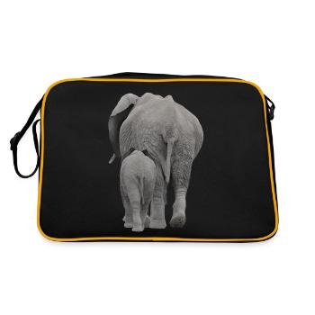 Inconvénient des éléphants - éléphant en Afrique - Sac Retro - noir/or - Dos