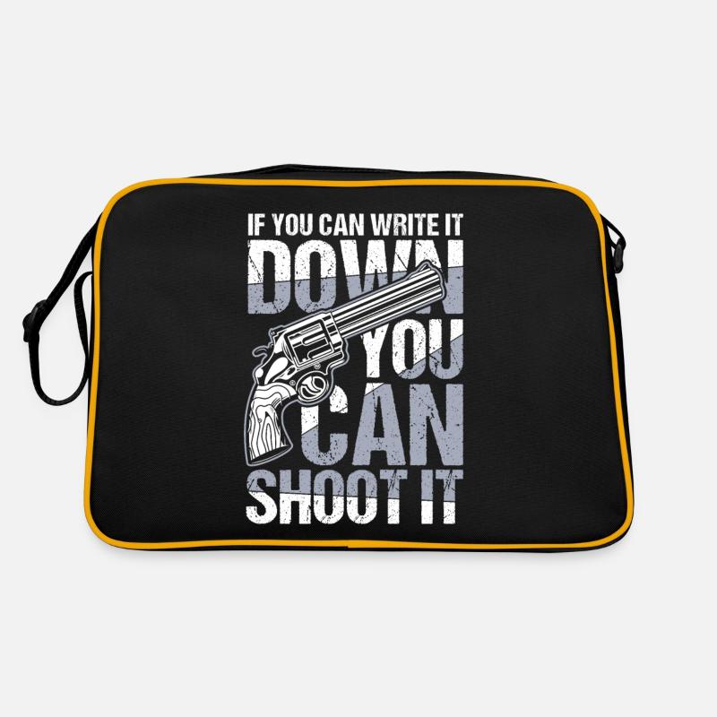 If You Can Write It Down You Can Shoot It Retro Tasche