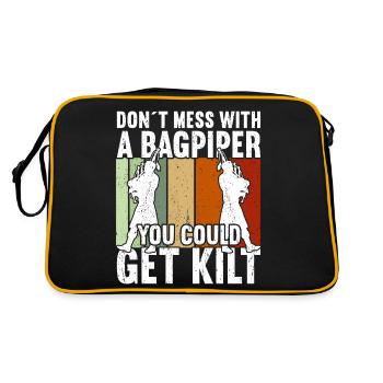 Bagpipe Bagpiper Bagpipes - Retro Bag - black/gold - Back