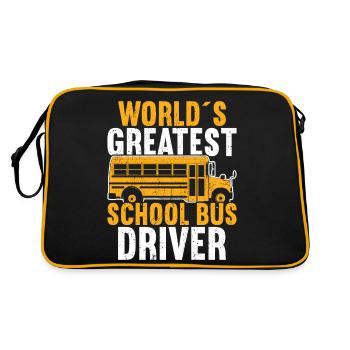 Schulbusfahrer - Retro Tasche - Schwarz/Gold - Hinten