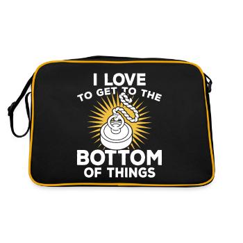 Magnetfischen - Retro Tasche - Schwarz/Gold - Hinten