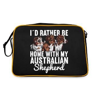 Australian Shepherd - Retro Bag - black/gold - Back
