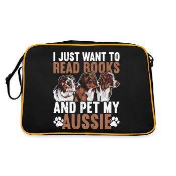 Australian Shepherd - Retro Bag - black/gold - Back