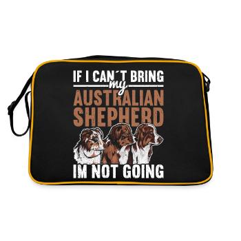 Australian Shepherd - Retro Bag - black/gold - Back