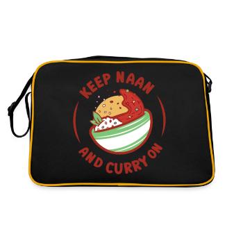 Gardez le naan et le curry sur les amateurs de cuisine indienne - Sac Retro - noir/or - Dos