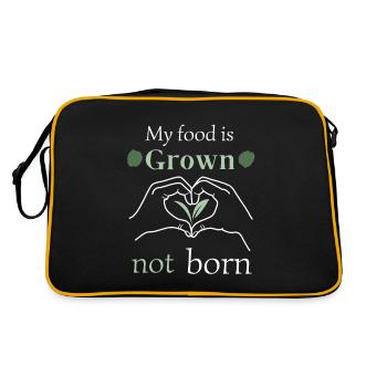 Ma nourriture est cultivée pas née - Sac Retro - noir/or - Dos