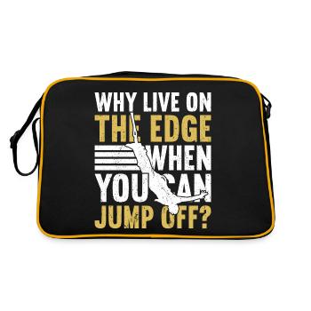 Bungee-Jump Bungee-Jumping - Retro Tasche - Schwarz/Gold - Hinten