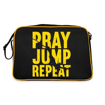 Bungee-Jump Bungee-Jumping - Retro Tasche - Schwarz/Gold - Hinten