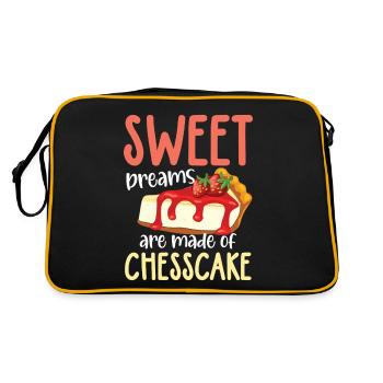 Sweet Dreams Are Made Of Chesscake - Retro Tasche - Schwarz/Gold - Hinten