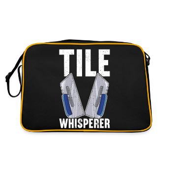 Tiler Tile Setter Tiles - Retro Bag - black/gold - Back