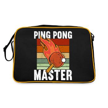 Ping Pong Table Tennis Ping-Pong - Retro Bag - black/gold - Back