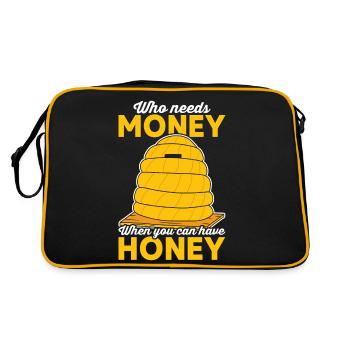 Beekeeper Honeybee Apiarist Beekeeping Bee Keeper - Retro Bag - black/gold - Back