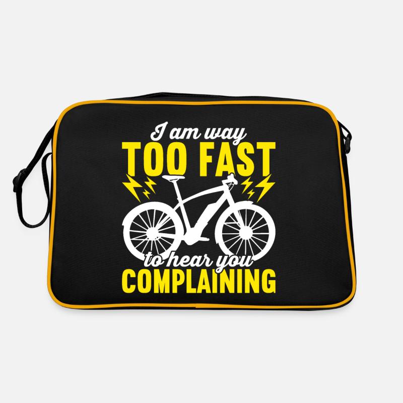 Elektrofahrrad E-Bike - Retro Tasche - Schwarz/Gold