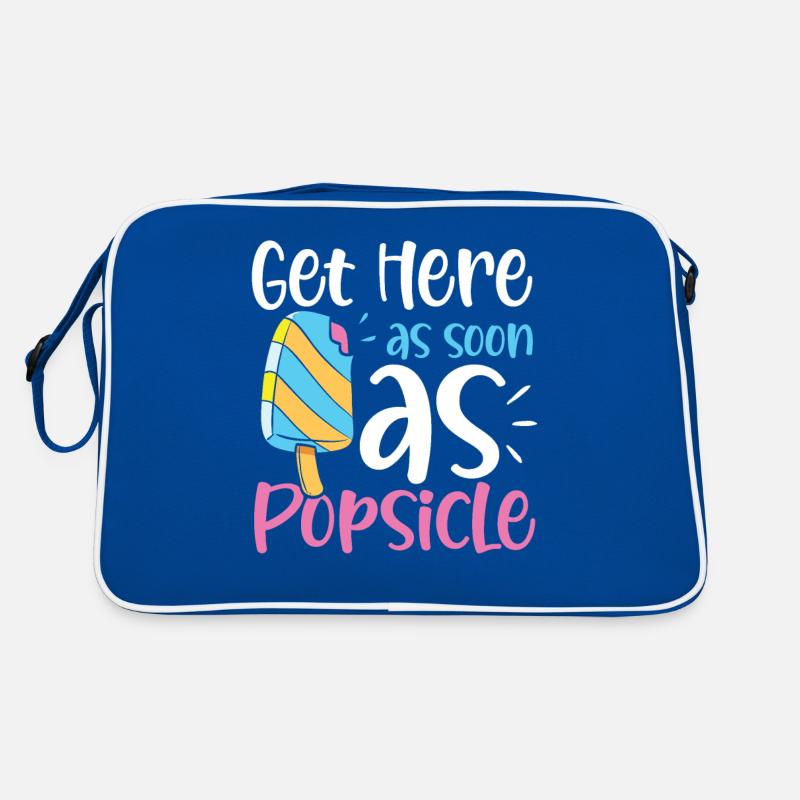 Get Here As Soon As Popsicle für eine Eis Retro Tasche