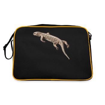 Varan - Reptile - Lézard du Nil - Reptiles en Afrique - Sac Retro - noir/or - Dos