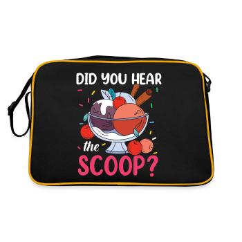 Did You Hear The Scoop? für eine Eis Liebhaber - Retro Tasche - Schwarz/Gold - Hinten