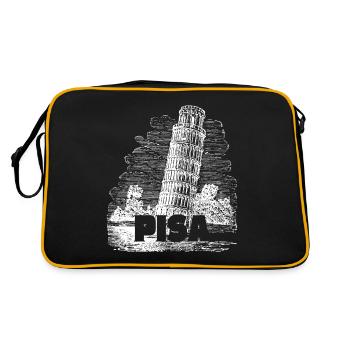 Pisa Florence The Leaning Tower Pisa Souvenir Retro - Retro Bag - black/gold - Back