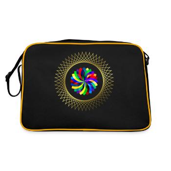 Graphic - graphic pattern - geometric pattern - Retro Bag - black/gold - Back