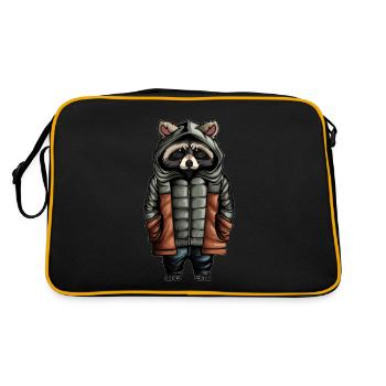 Animaux de la forêt Amis de la nature Promenade en forêt Randonnée pédestre - Sac Retro - noir/or - Dos