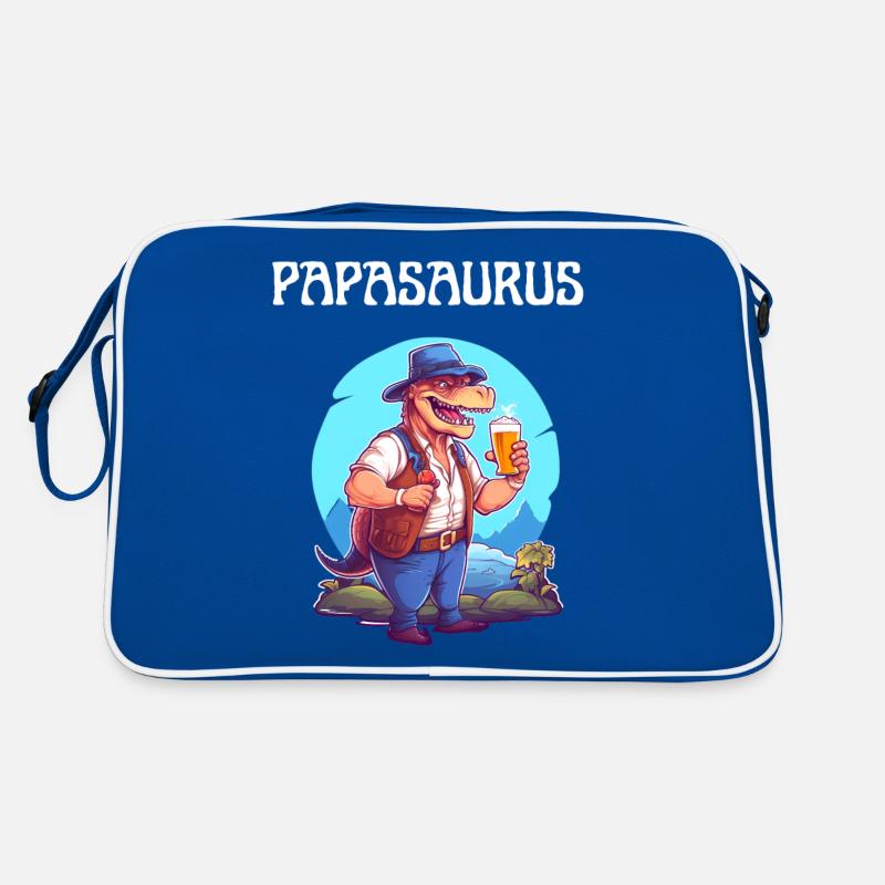 Papa saurus dinosaur families Dino Papasaurus Retro Bag