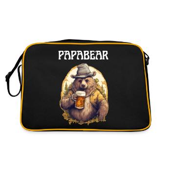 Papa Bear fier Papa papa fier papa - Sac Retro - noir/or - Dos