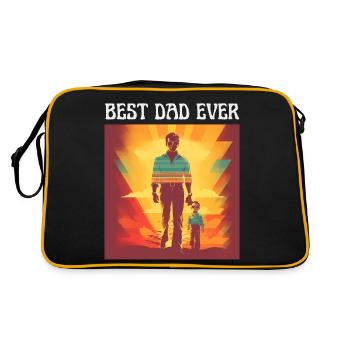 Father's Day Quote Father Father Father Father Father Gesch - Retro Bag - black/gold - Back