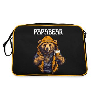 Papa Bear fier Papa papa fier papa - Sac Retro - noir/or - Dos