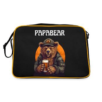 Papa Bear fier Papa papa fier papa - Sac Retro - noir/or - Dos