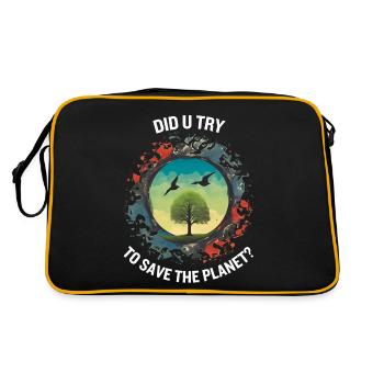 AVEZ-VOUS ESSAYÉ DE SAUVER LA PLANÈTE - Sac Retro - noir/or - Dos
